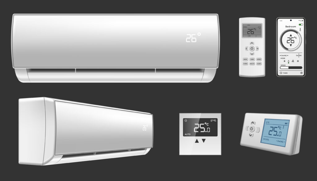 samsung mini split air conditioner showing Samsung Wind-Free indoor unit mounted on wall representing samsung mini split samsung mini splits samsung minisplit and samsung ar24dxfamwkncv