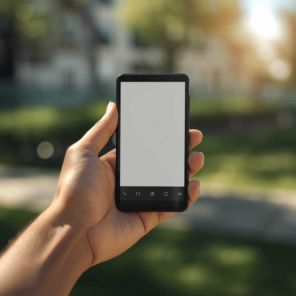 E Ink phone screen clearly visible in bright sunlight