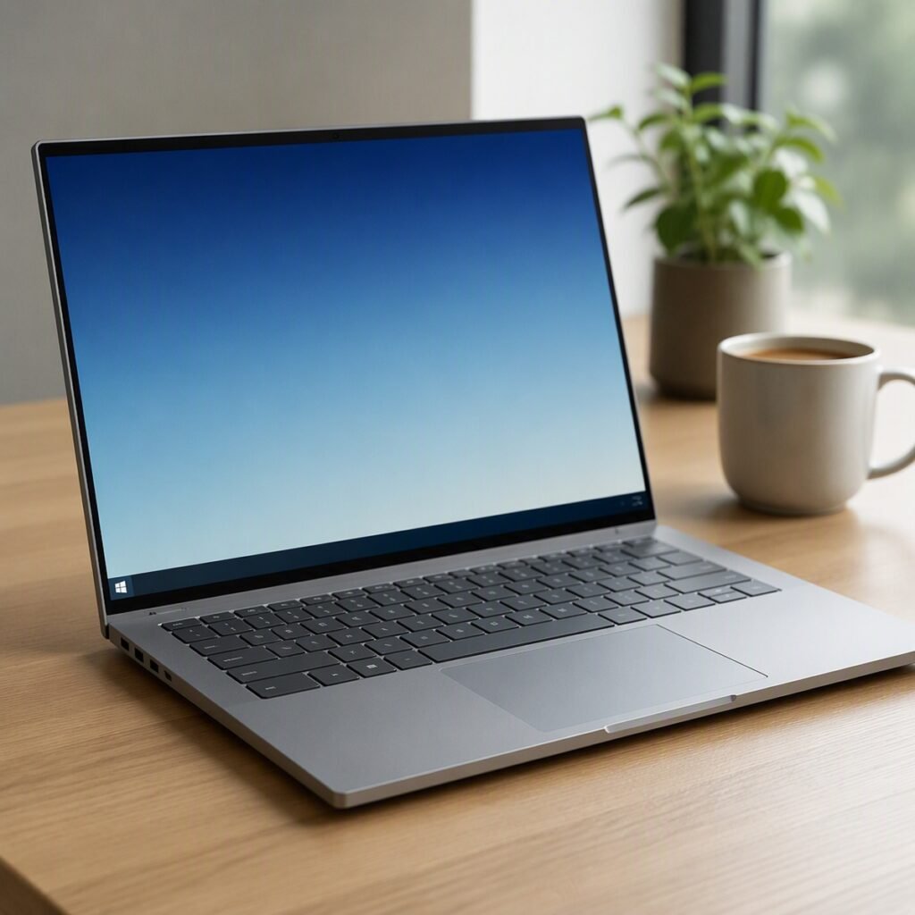 Dell XPS 14 2026 laptop open on a desk showing its display